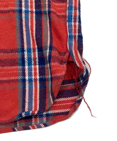 SUGAR CANE（シュガーケーン）SUGAR CANE (シュガーケーン) TWILL CHECK WORK SHIRT レッド サイズ:15.5の古着・服飾アイテム