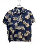 Duke Kahanamokuデュークカハナモク）の古着「COTTON HAWAIIAN SHIRT」｜ネイビー