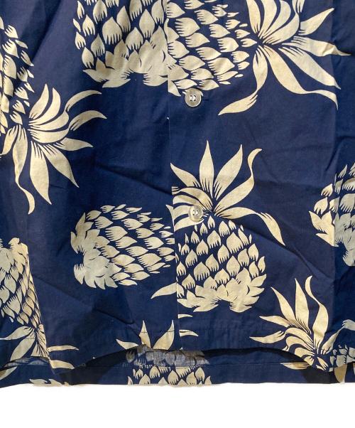 Duke Kahanamoku（デュークカハナモク）Duke Kahanamoku (デュークカハナモク) COTTON HAWAIIAN SHIRT ネイビー サイズ:Mの古着・服飾アイテム