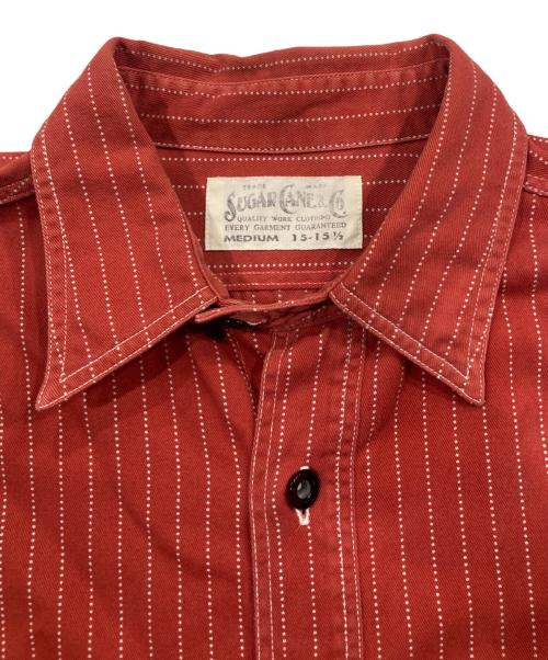 SUGAR CANE（シュガーケーン）SUGAR CANE (シュガーケーン) FICTION ROMANCE 8.5oz. RED WABASH STRIPE WORK SHIRT レッド サイズ:15.5の古着・服飾アイテム