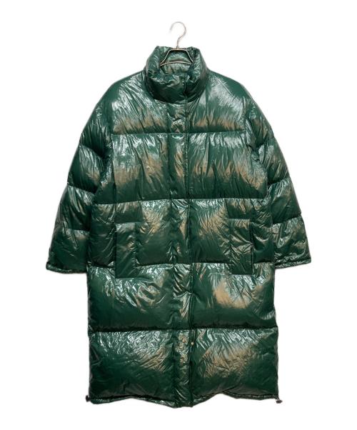 Stand Studio（スタンド スタジオ）Stand Studio (スタンド スタジオ) Black Madelina Gloss Nylon Long Down Coat グリーン サイズ:42の古着・服飾アイテム