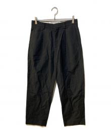 SOPHNET.（ソフネット）の古着「LINEN WOOL 1TUCK SLACKS」｜ブラック