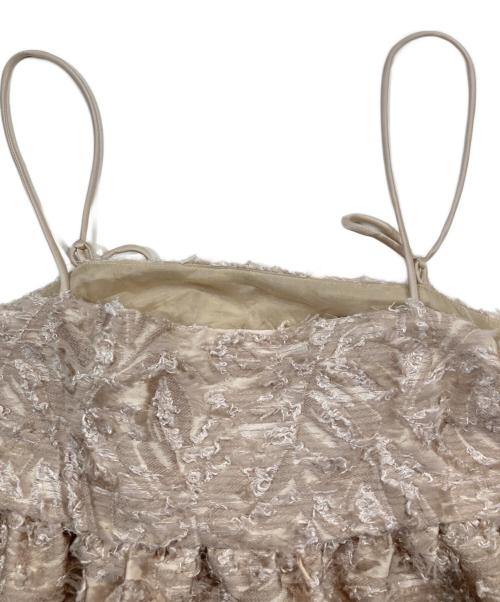 SALON adam et rope'（サロンアダムエロペ）SALON adam et rope' (サロンアダムエロペ) フラワージャガードキャミソール ベージュ サイズ:Freeの古着・服飾アイテム