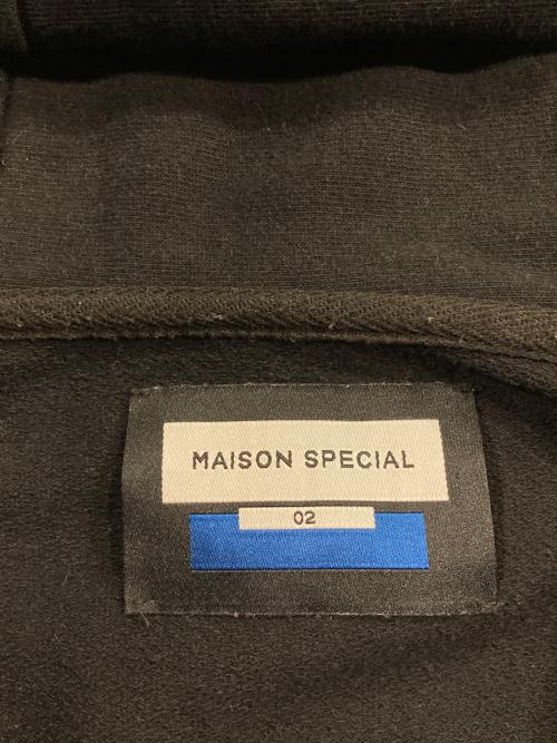 MAISON SPECIAL（メゾンスペシャル）MAISON SPECIAL (メゾンスペシャル) Prime-Over Sweat Zip Hoodie ブラック サイズ:2の古着・服飾アイテム