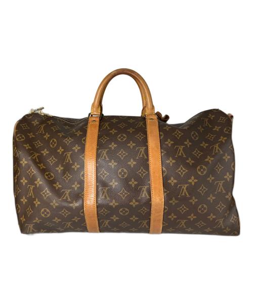 LOUIS VUITTON（ルイ ヴィトン）LOUIS VUITTON (ルイ ヴィトン) キーポル・バンドリエール50 ボストンバッグ ブラウンの古着・服飾アイテム