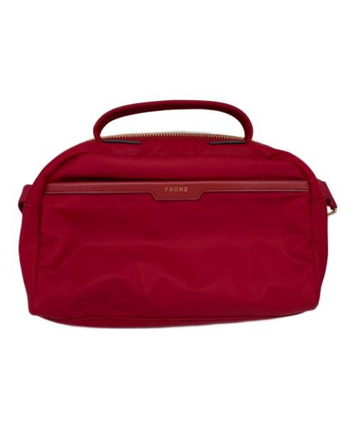 ANYA HINDMARCH（アニヤ・ハインドマーチ）ANYA HINDMARCH (アニヤハインドマーチ) ナイロンクロスボディバック レッドの古着・服飾アイテム