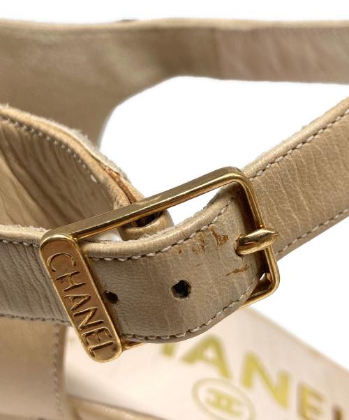 CHANEL（シャネル）CHANEL (シャネル) ココマークバイカラーパンプス ベージュ サイズ:35の古着・服飾アイテム