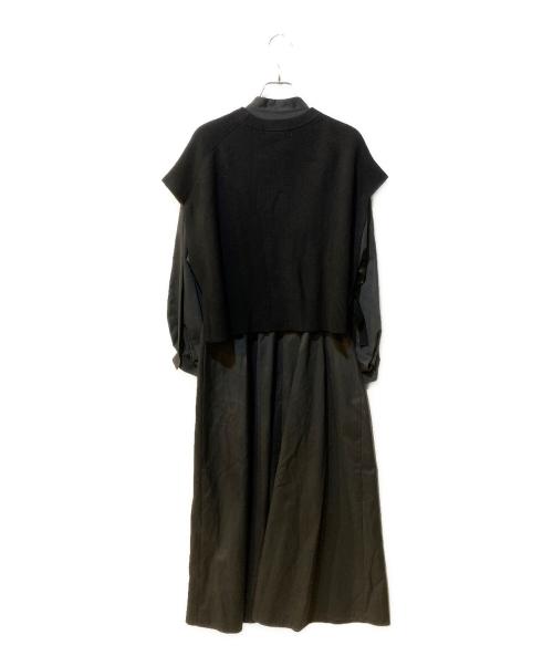 Rouge vif（ルージュヴィフ）Rouge vif (ルージュヴィフ) ニットコンビワンピース ブラック サイズ:Freeの古着・服飾アイテム