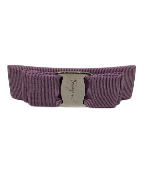 Salvatore Ferragamo（サルヴァトーレ フェラガモ）Salvatore Ferragamo (サルヴァトーレ フェラガモ) ヴァラリボンバレッタ ピンクの古着・服飾アイテム