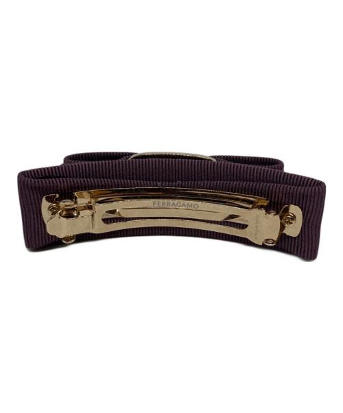 Salvatore Ferragamo（サルヴァトーレ フェラガモ）Salvatore Ferragamo (サルヴァトーレ フェラガモ) ヴァラリボンバレッタ パープルの古着・服飾アイテム