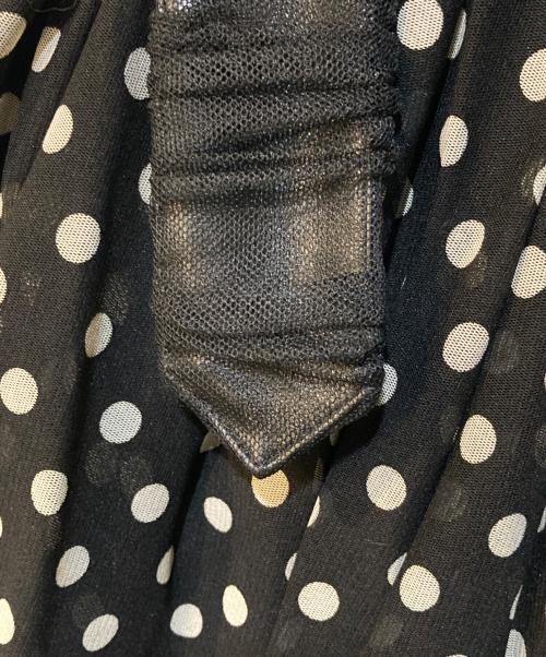 noir kei ninomiya（ノワール ケイ ニノミヤ）noir kei ninomiya (ノワール ケイ ニノミヤ) ドット柄吊りスカート ブラック サイズ:Sの古着・服飾アイテム