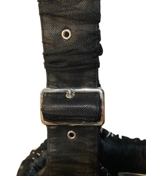 noir kei ninomiya（ノワール ケイ ニノミヤ）noir kei ninomiya (ノワール ケイ ニノミヤ) ドット柄吊りスカート ブラック サイズ:Sの古着・服飾アイテム