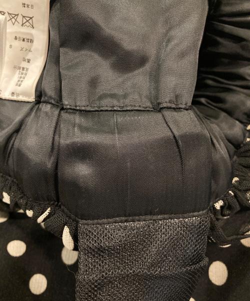 noir kei ninomiya（ノワール ケイ ニノミヤ）noir kei ninomiya (ノワール ケイ ニノミヤ) ドット柄吊りスカート ブラック サイズ:Sの古着・服飾アイテム