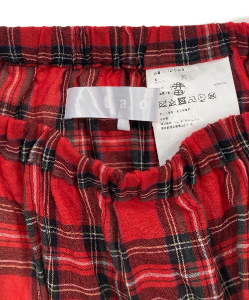 TAO COMME des GARCONS（タオ コムデギャルソン）TAO COMME des GARCONS (タオ コムデギャルソン) ティアードチェックスカート レッド サイズ:Sの古着・服飾アイテム