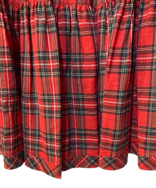 TAO COMME des GARCONS（タオ コムデギャルソン）TAO COMME des GARCONS (タオ コムデギャルソン) ティアードチェックスカート レッド サイズ:Sの古着・服飾アイテム