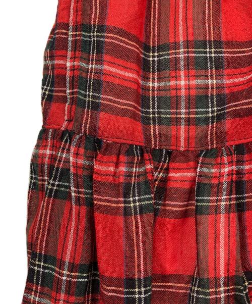 TAO COMME des GARCONS（タオ コムデギャルソン）TAO COMME des GARCONS (タオ コムデギャルソン) ティアードチェックスカート レッド サイズ:Sの古着・服飾アイテム
