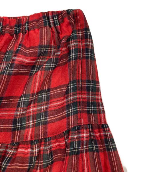 TAO COMME des GARCONS（タオ コムデギャルソン）TAO COMME des GARCONS (タオ コムデギャルソン) ティアードチェックスカート レッド サイズ:Sの古着・服飾アイテム