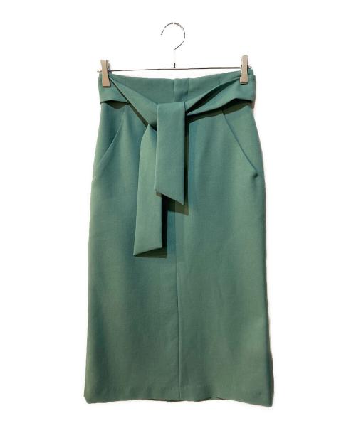 TIARA（ティアラ）TIARA (ティアラ) 麻調2WAYフリルブラウスセットアップ グリーン サイズ:3の古着・服飾アイテム