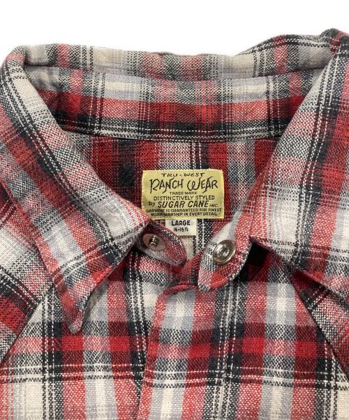 SUGAR CANE（シュガーケーン）SUGAR CANE (シュガーケーン) チェックシャツ レッド サイズ:Lの古着・服飾アイテム