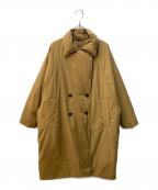 nano・universeナノ・ユニバース）の古着「「西川ダウン(R)」リバーシブルダブルコート」｜ベージュ