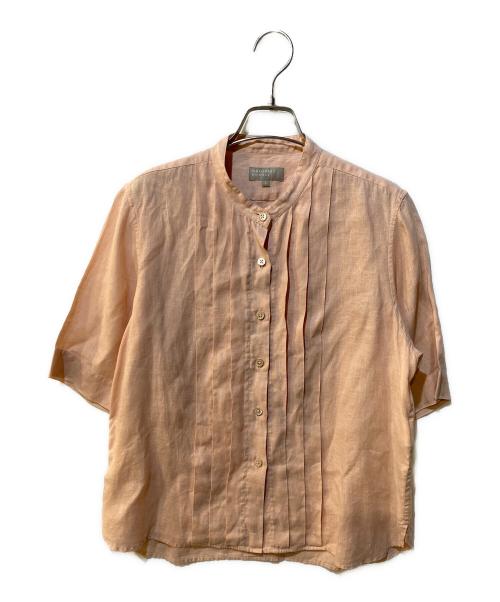 MARGARET HOWELL（マーガレットハウエル）MARGARET HOWELL (マーガレットハウエル) バンドカラーシャツ ピンク サイズ:2の古着・服飾アイテム