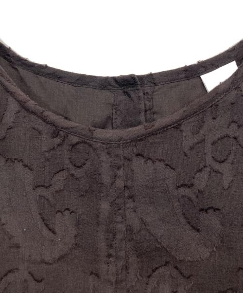 KAGURE（カグレ）KAGURE (カグレ) 7分袖ワンピース ブラウン サイズ:Freeの古着・服飾アイテム