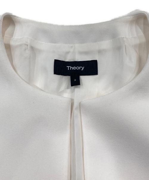 theory（セオリー）theory (セオリー) ノーカラージャケット ホワイト サイズ:2の古着・服飾アイテム