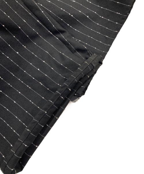 sulvam（サルバム）sulvam (サルバム) ワイドストライプ2タックワイドパンツ ブラック サイズ:Mの古着・服飾アイテム