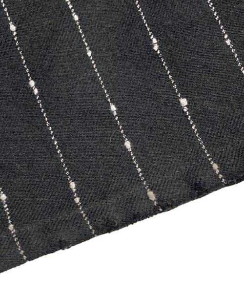 sulvam（サルバム）sulvam (サルバム) ワイドストライプ2タックワイドパンツ ブラック サイズ:Mの古着・服飾アイテム