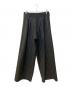 sulvam（サルバム）の古着「ワイドストライプ2タックワイドパンツ」｜ブラック