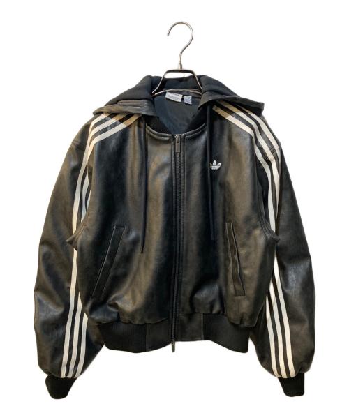 adidas（アディダス）adidas (アディダス) Adilenium シーズン 3 ビンテージ フェイクレザージャケット ブラック サイズ:XSの古着・服飾アイテム