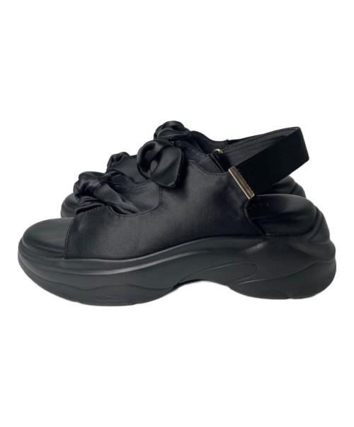 Le Talon（ル タロン）Le Talon (ル タロン) リボンスニーカーソールサンダル ブラック サイズ:Mの古着・服飾アイテム