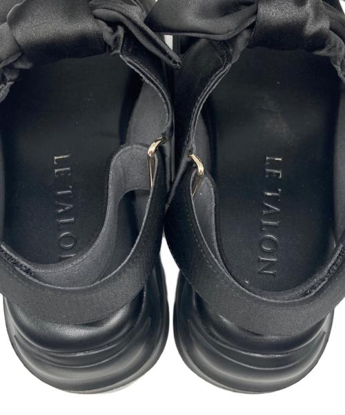 Le Talon（ル タロン）Le Talon (ル タロン) リボンスニーカーソールサンダル ブラック サイズ:Mの古着・服飾アイテム