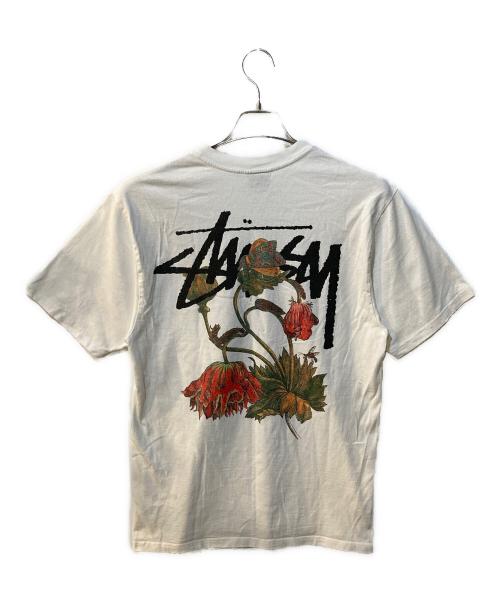 stussy（ステューシー）stussy (ステューシー) WITHERED FLOWER Tシャツ ホワイト サイズ:Mの古着・服飾アイテム