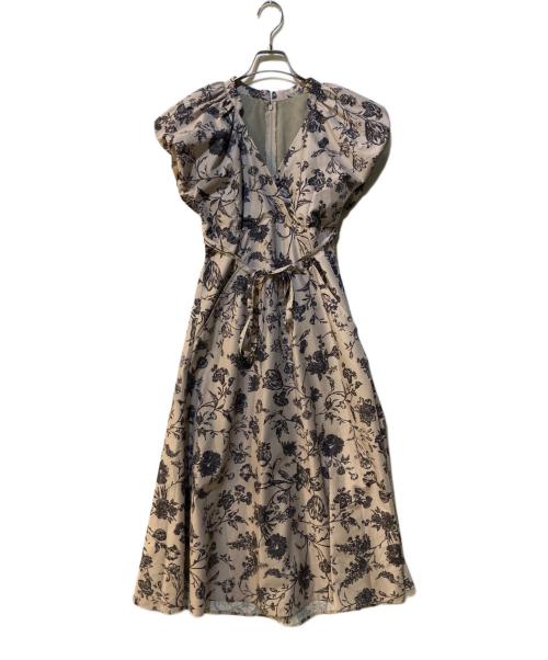 Noble（ノーブル）Noble (ノーブル) ヴィンテージフラワーエアリースリーブワンピース ホワイト サイズ:36の古着・服飾アイテム