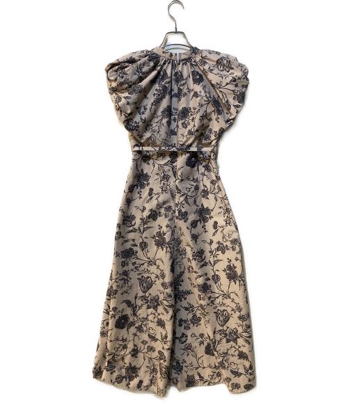 Noble（ノーブル）Noble (ノーブル) ヴィンテージフラワーエアリースリーブワンピース ホワイト サイズ:36の古着・服飾アイテム