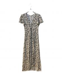 FRAY ID（フレイ アイディー）の古着「カシュクールプリントワンピース」｜ホワイト