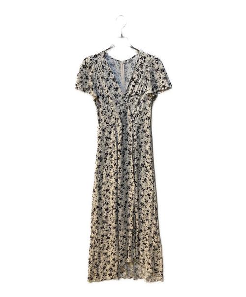 FRAY ID（フレイ アイディー）FRAY ID (フレイ アイディー) カシュクールプリントワンピース ホワイト サイズ:1の古着・服飾アイテム