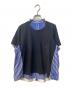 sacai（サカイ）の古着「ストライプ切替Tシャツ」｜ネイビー