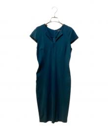 BROOKS BROTHERS（ブルックスブラザーズ）の古着「ノースリーブワンピース」｜グリーン