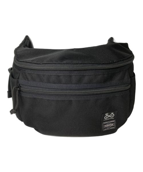 PORTER（ポーター）PORTER (ポーター) 木梨サイクル (キナシサイクル) コラボボディバッグ ブラックの古着・服飾アイテム