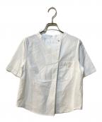 Pal'las Palaceパラスパレス）の古着「60/‐ローン 前タックシャツ」｜ホワイト