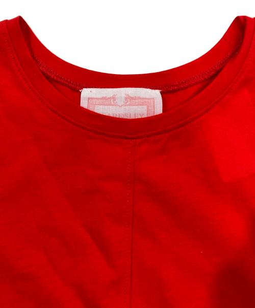 BEARDSLEY（ビアズリー）BEARDSLEY (ビアズリー) シンプルカットフレアワンピース レッド 未使用品の古着・服飾アイテム