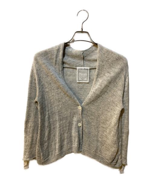 BEARDSLEY（ビアズリー）BEARDSLEY (ビアズリー) リネンショートカーディガン グレー サイズ:Freeの古着・服飾アイテム