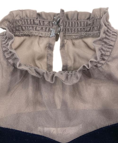 DazzliN（ダズリン）DazzliN (ダズリン) シアーベールセミフレアワンピース ネイビー サイズ:Sの古着・服飾アイテム