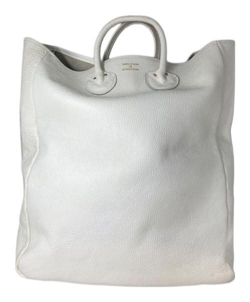 YOUNG & OLSEN The DRYGOODS STORE（ヤングアンドオルセン ザ ドライグッズストア）YOUNG & OLSEN The DRYGOODS STORE (ヤングアンドオルセン ザ ドライグッズストア) LARGE レザー トートバッグ ホワイトの古着・服飾アイテム