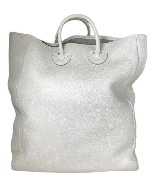 YOUNG & OLSEN The DRYGOODS STORE（ヤングアンドオルセン ザ ドライグッズストア）YOUNG & OLSEN The DRYGOODS STORE (ヤングアンドオルセン ザ ドライグッズストア) LARGE レザー トートバッグ ホワイトの古着・服飾アイテム