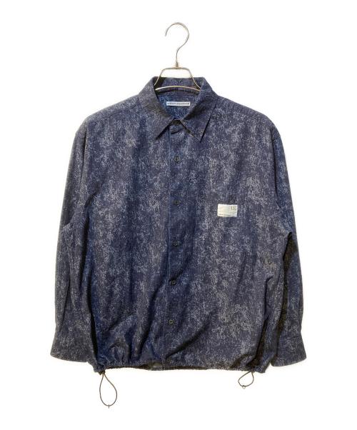 uniform experiment（ユニフォームエクスペリメント）uniform experiment (ユニフォームエクスペリメント) INDIGO PRINT DRAWCORD SHIRT ネイビー サイズ:1の古着・服飾アイテム