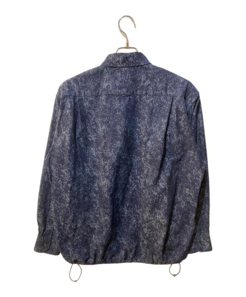 uniform experiment（ユニフォームエクスペリメント）uniform experiment (ユニフォームエクスペリメント) INDIGO PRINT DRAWCORD SHIRT ネイビー サイズ:1の古着・服飾アイテム