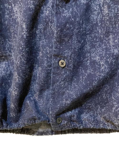 uniform experiment（ユニフォームエクスペリメント）uniform experiment (ユニフォームエクスペリメント) INDIGO PRINT DRAWCORD SHIRT ネイビー サイズ:1の古着・服飾アイテム